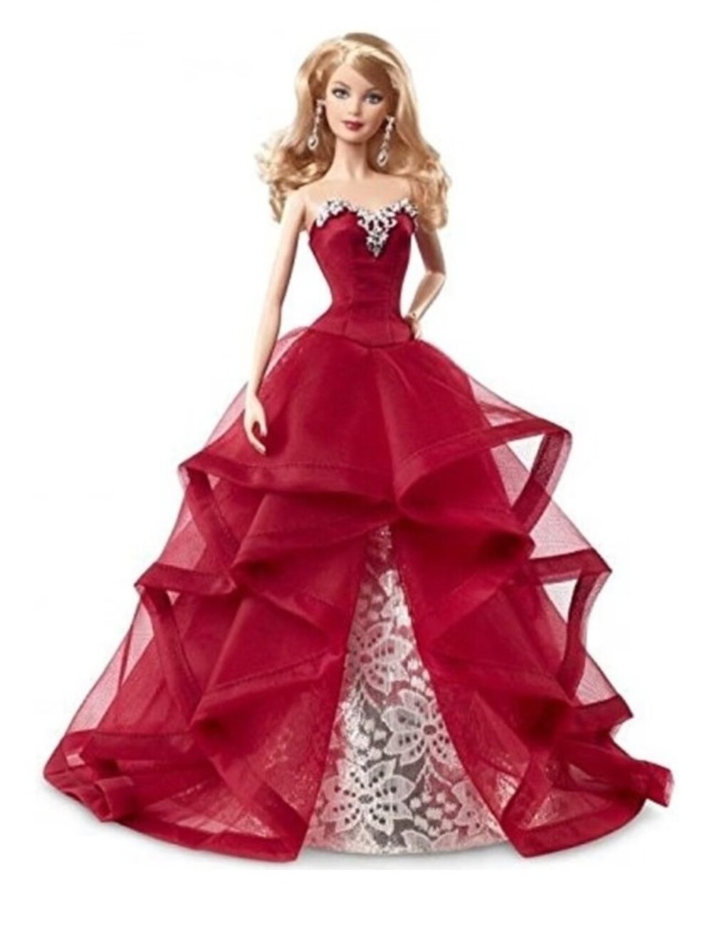 Mint 2015 Vintage Holiday Christmas Blonde Barbie collector doll by Mattel